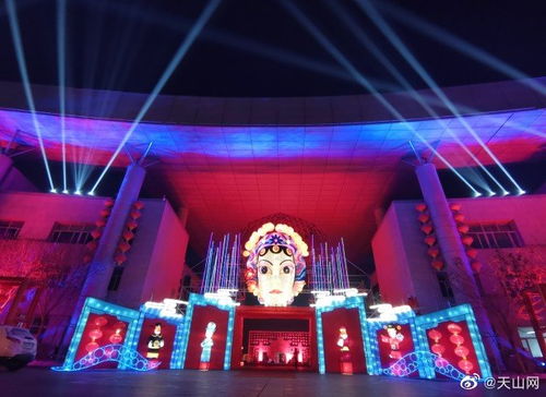 烏魯木齊米東區打造迎春文化廣場 全疆最大臉譜花燈賀新年